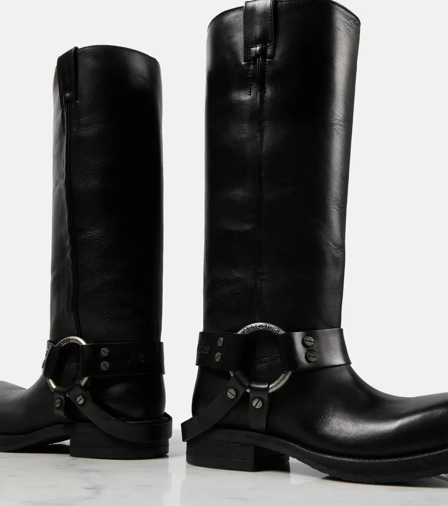 Acne Studios Leather biker boots