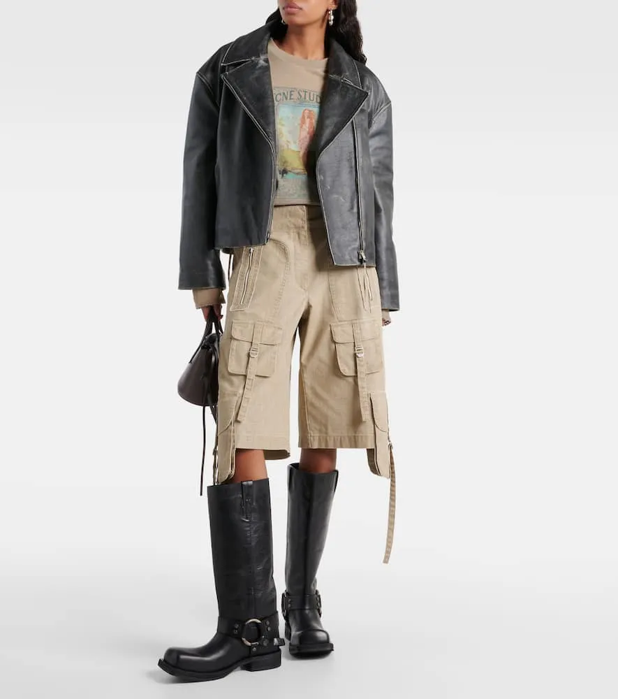 Acne Studios Leather biker boots