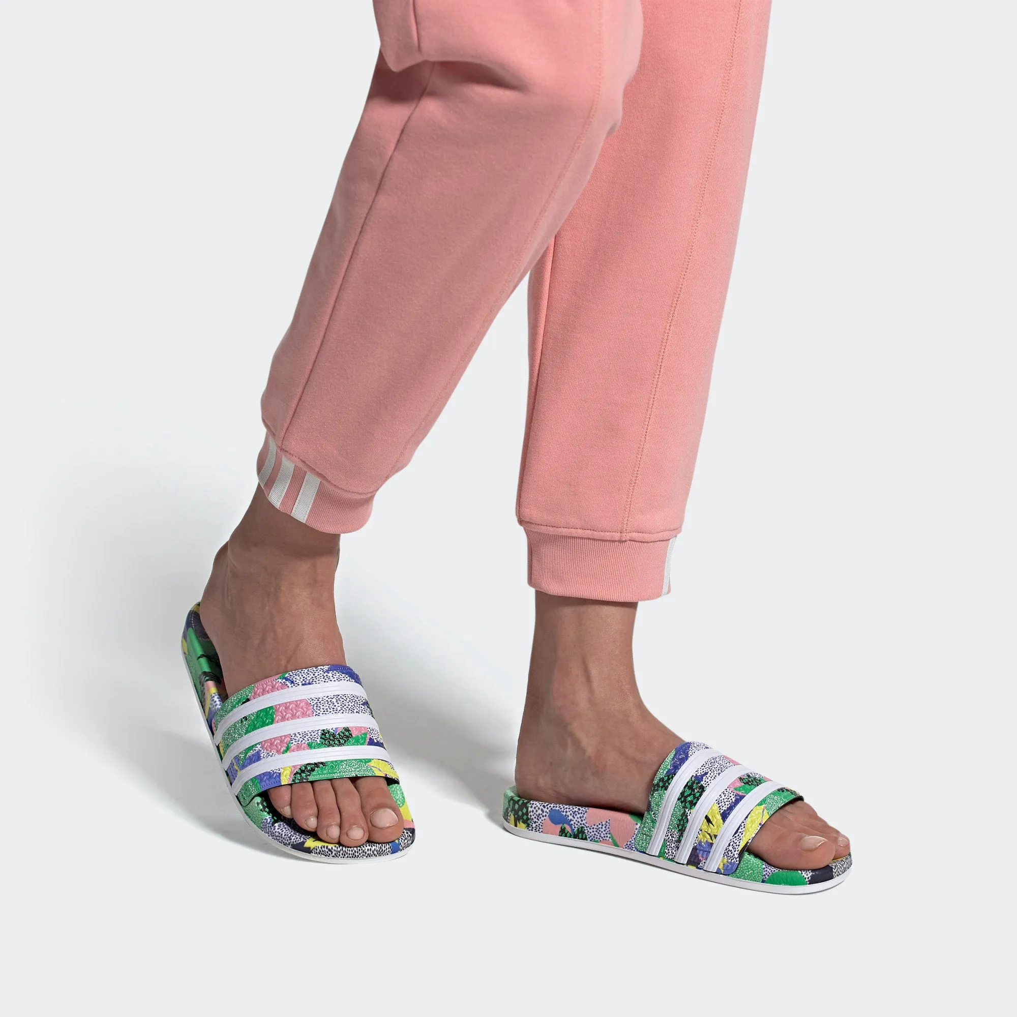Adidas x Her Studio London Adilette Classic Slides (Multicolor Floral)(FW2529)