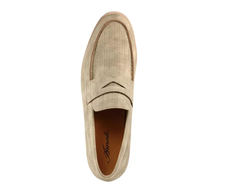 Amali Elias Penny Loafers Men’s Beige Fabric