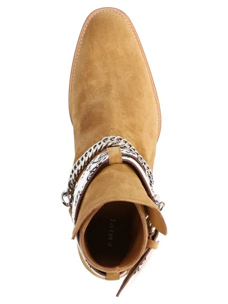 Amiri Bandana Buckle Boots
