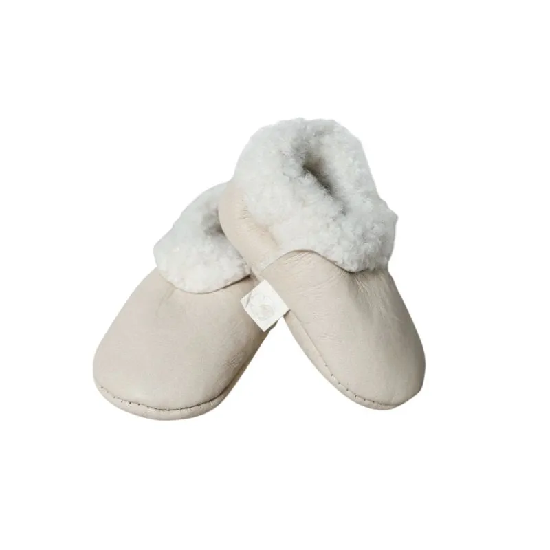 Baa Baby Lambskin Booties (Pebble)