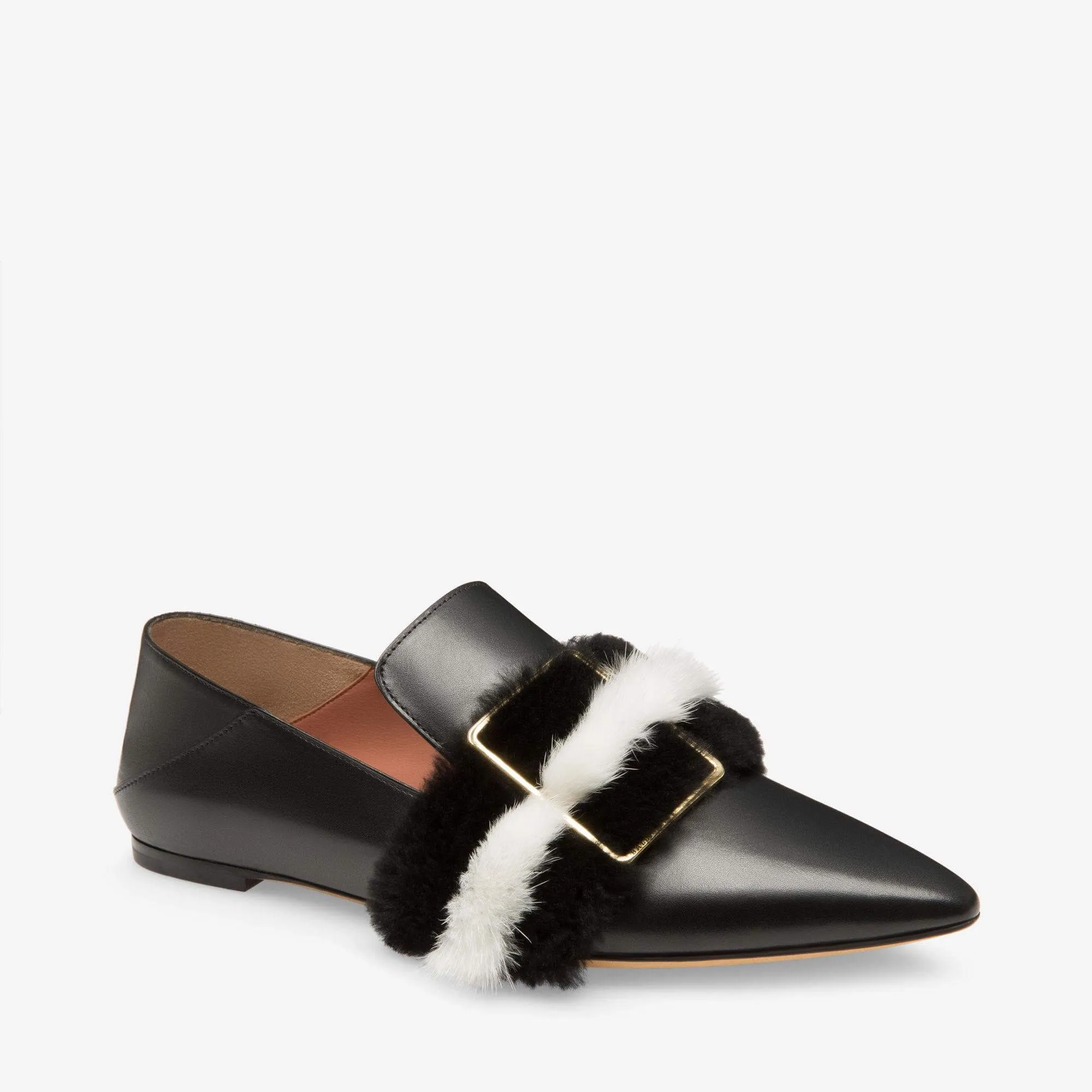 Bally Hamelia Women's 6223321 Black Leather Flat Pumps US 7.5 MSRP $850