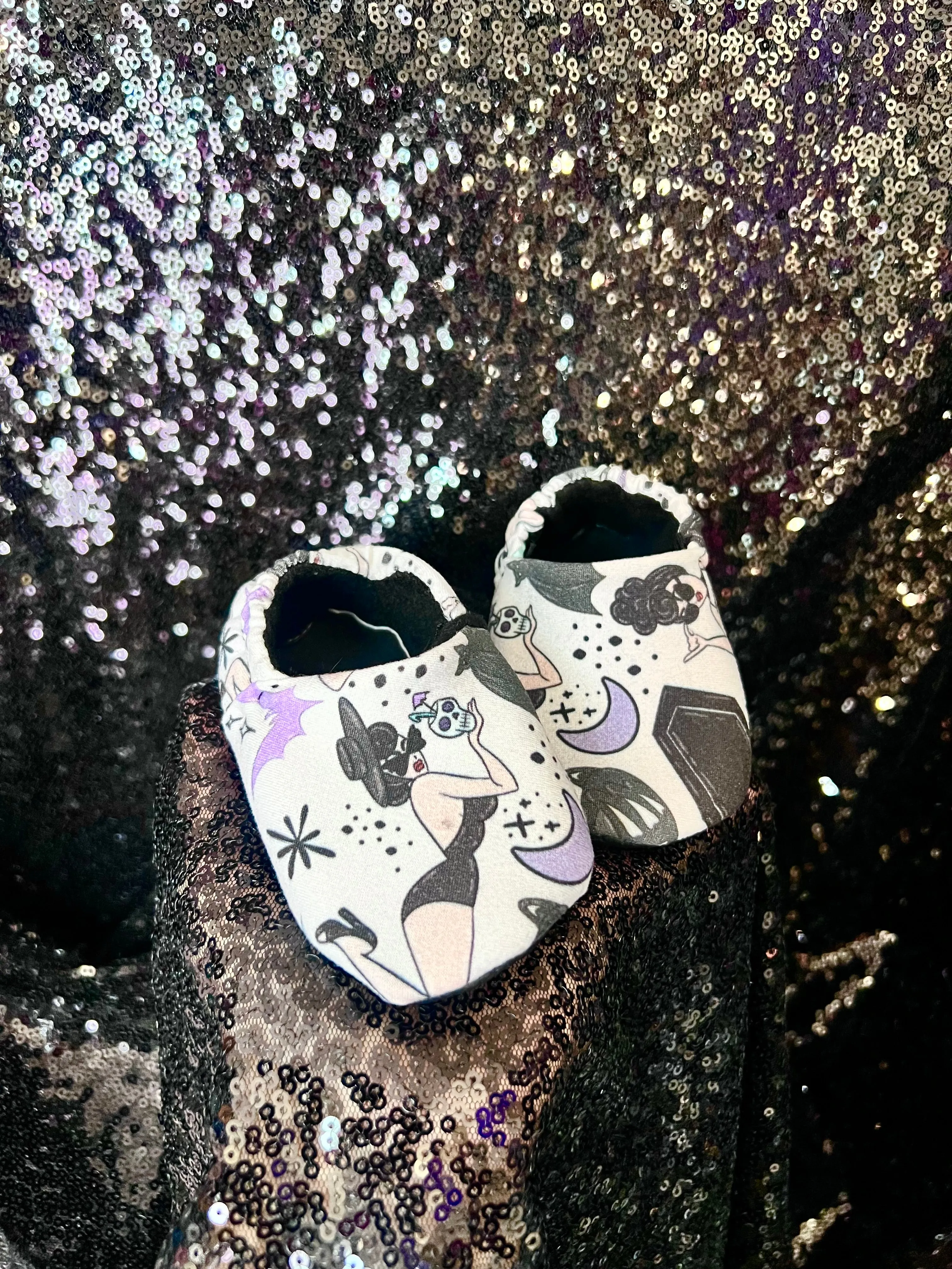 Beach Goth Baby Booties