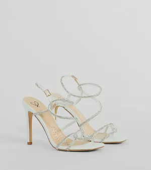 Bold Luxe Rhinestone Strappy Stiletto Heels