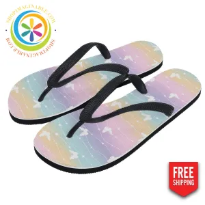 Butterfly Rainbow Mens & Ladies Flip-Flops
