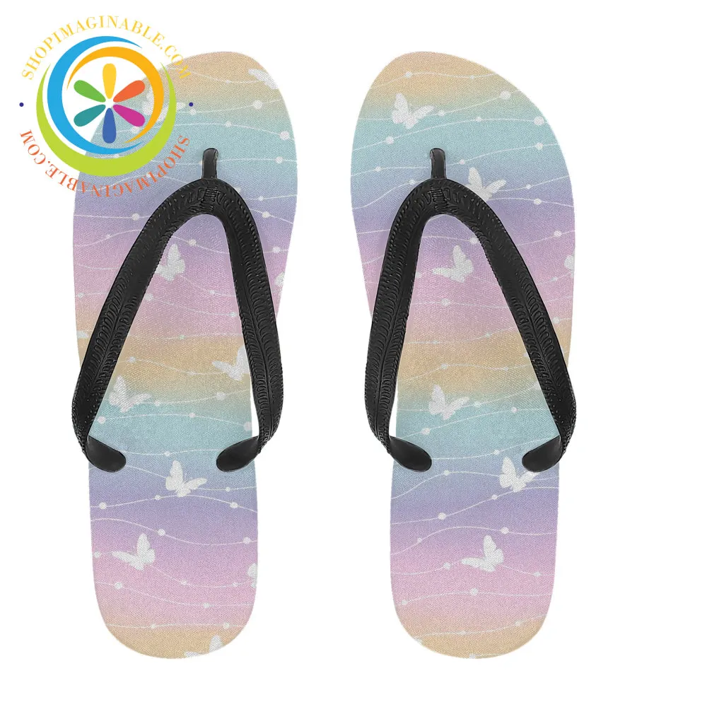 Butterfly Rainbow Mens & Ladies Flip-Flops