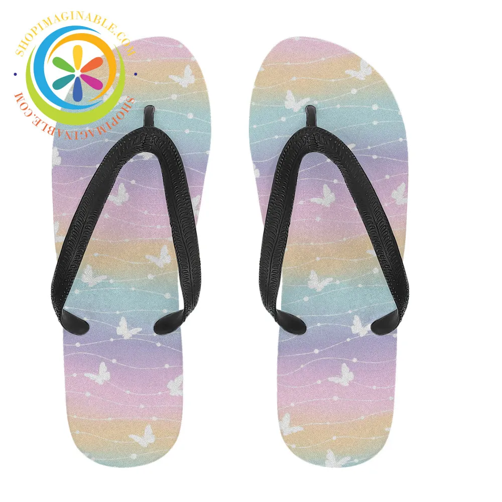 Butterfly Rainbow Mens & Ladies Flip-Flops