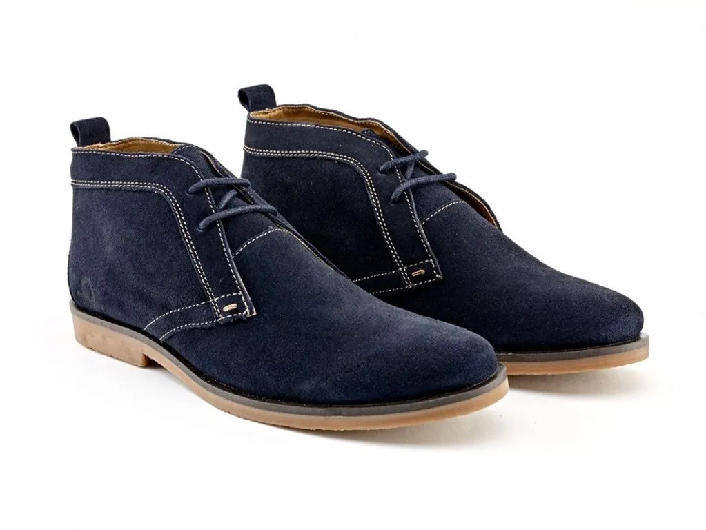 Chatham Dune Navy Suede Desert Boots