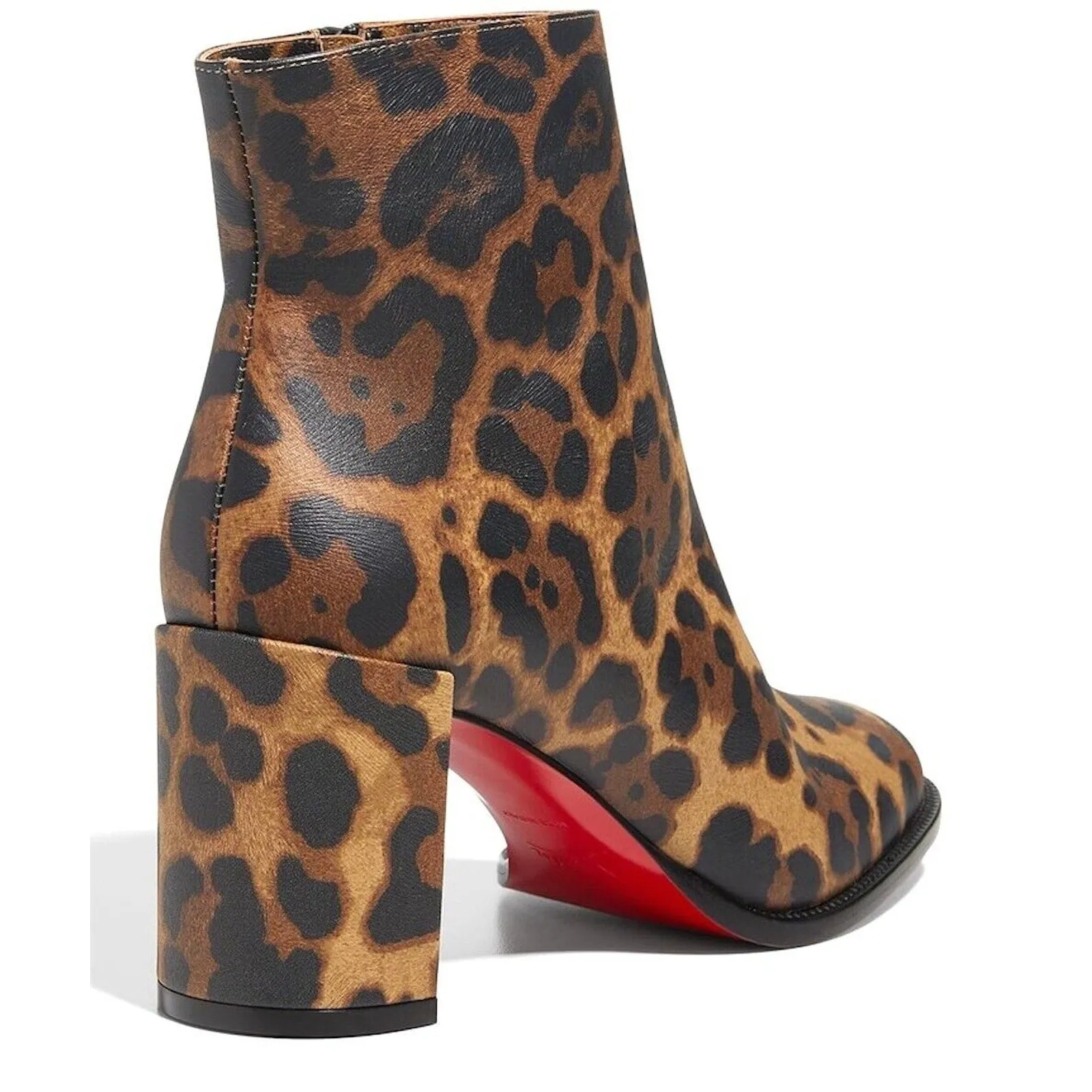 Christian Louboutin Adoxa Leopard Ankle Boots Booties Brown