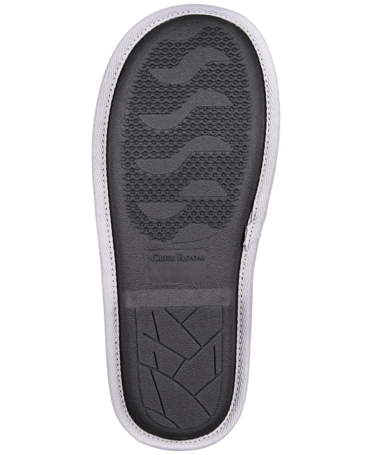 Club Room Mens Hoppy Holidays Slip On Slippers Light Grey Medium 8 to 9