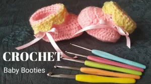 Crochet baby booties