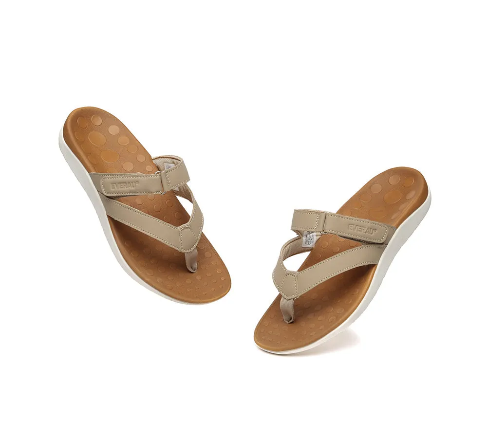 EVERAU® Arch Support Hook and Loop Orthotic Thongs