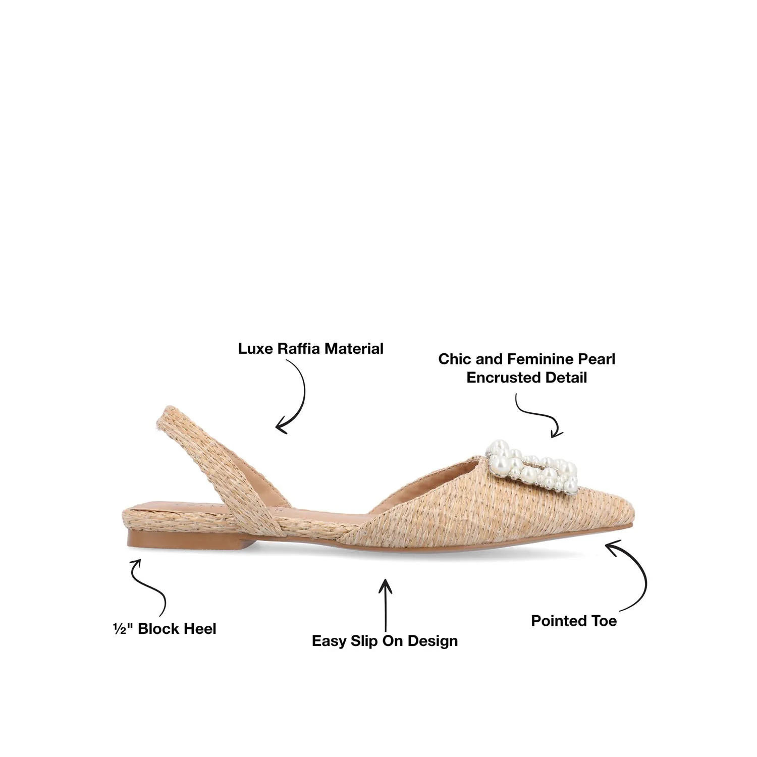 HANNAE SLINGBACK FLATS