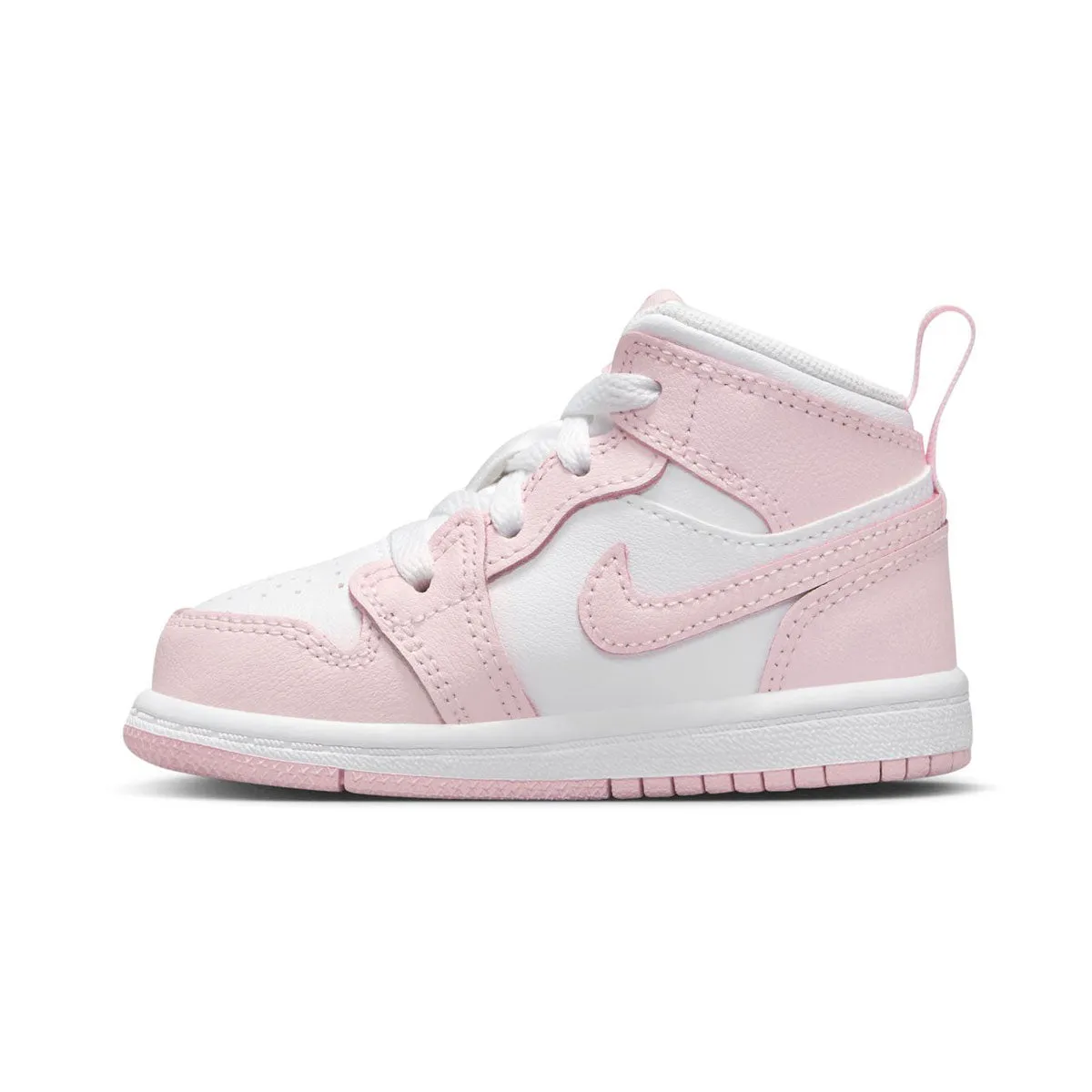 Jordan 1 Mid 'Pink Foam Fire Red' Baby/Toddler Shoes