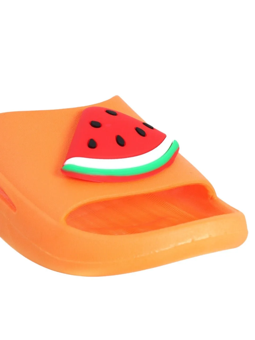 Juicy Orange Watermelon Applique Slides For Girls