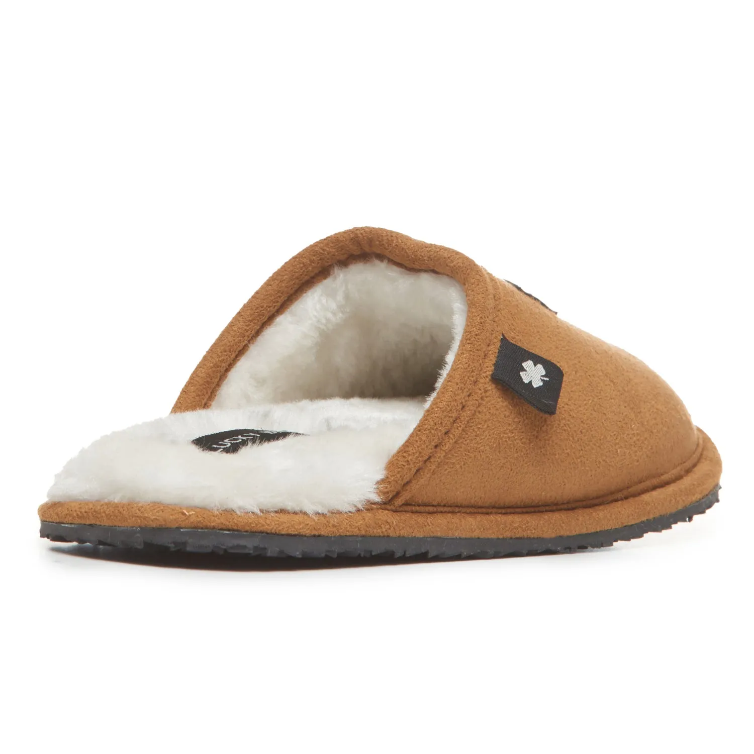 Lucky Brand Boy's Micro-Suede Scuff Slippers, Kids House Shoes with Plush Lining