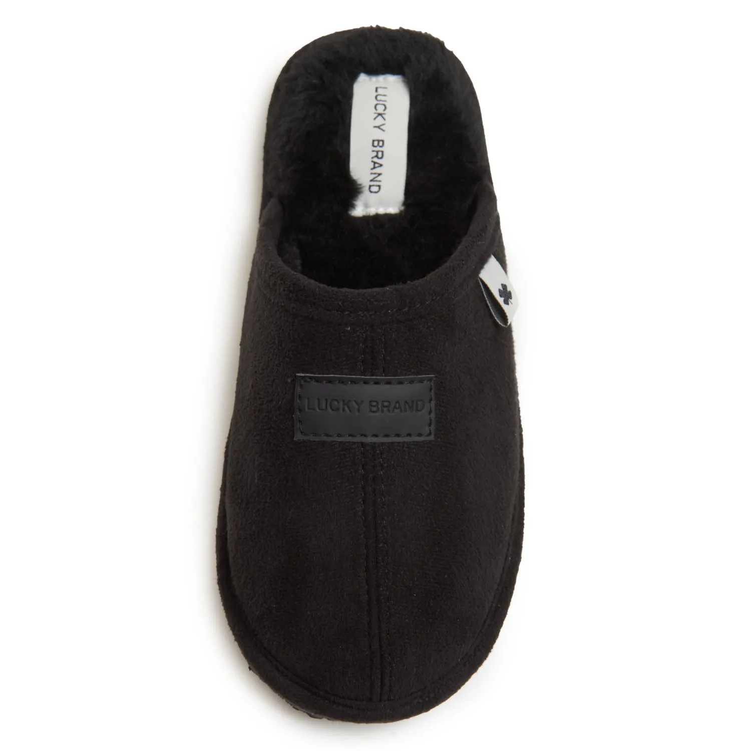 Lucky Brand Boy's Micro-Suede Scuff Slippers, Kids House Shoes with Plush Lining