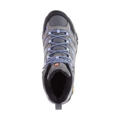 Merrell Women's Moab 2 Mid Waterproof Hiking Boots- Grey/ Periwinkle