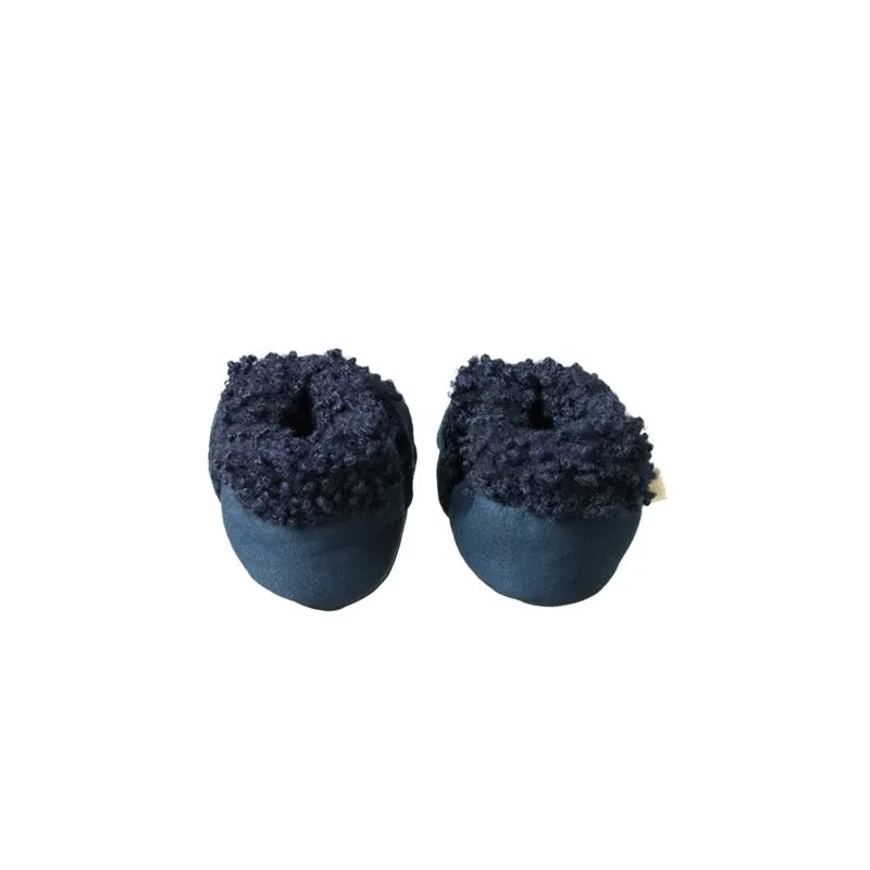 Nature Baby - Lambskin Booties - Navy