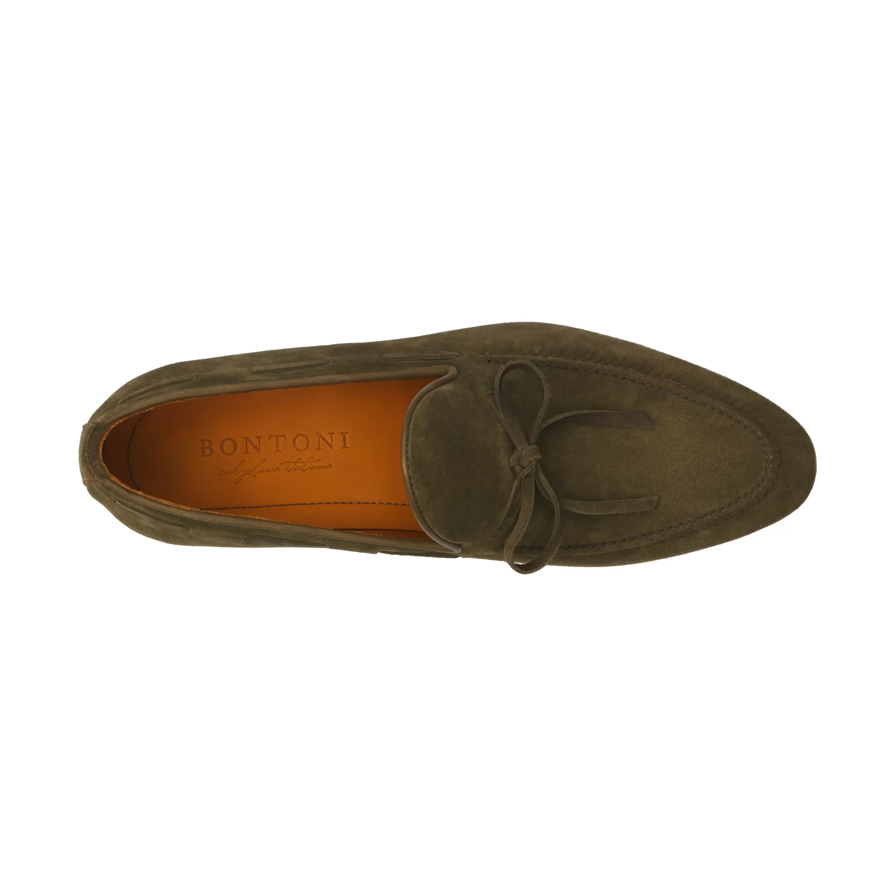 "De Sica" Suede Loafer with Hand-Stitched Details