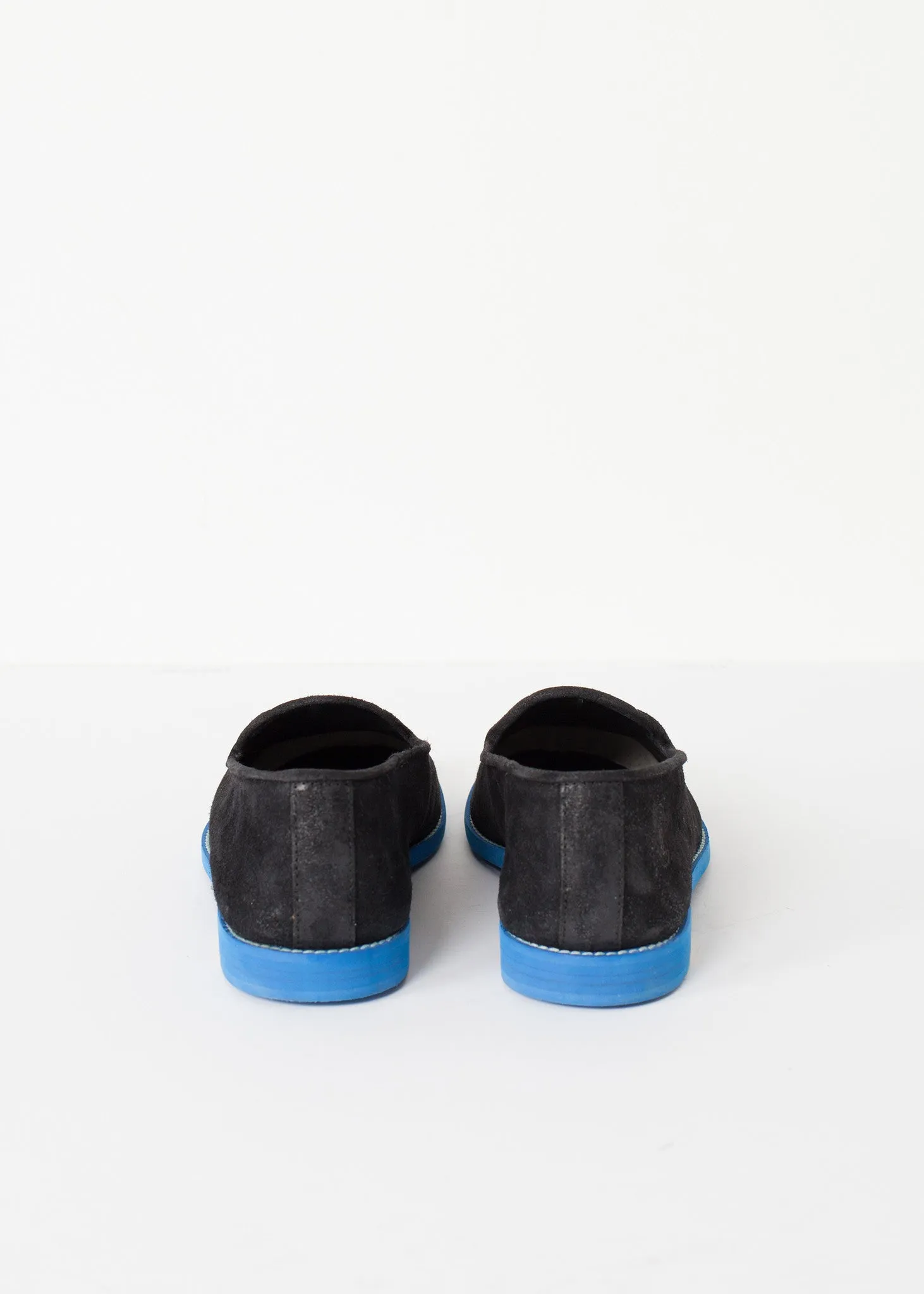 Suede Loafers - Black/Blue - Fashionable Choice