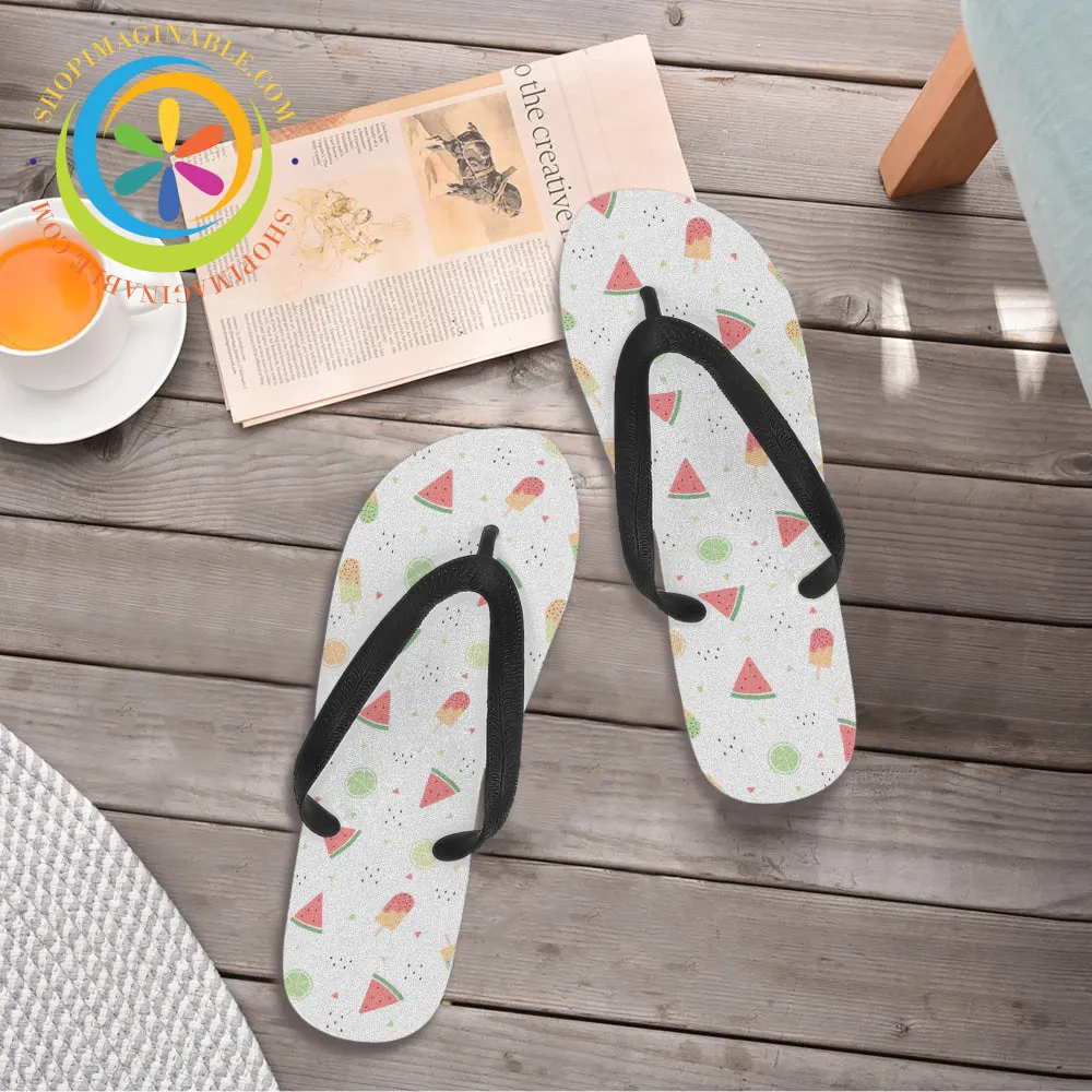 Summer Watermelon Men's & Ladies Flip-Flops