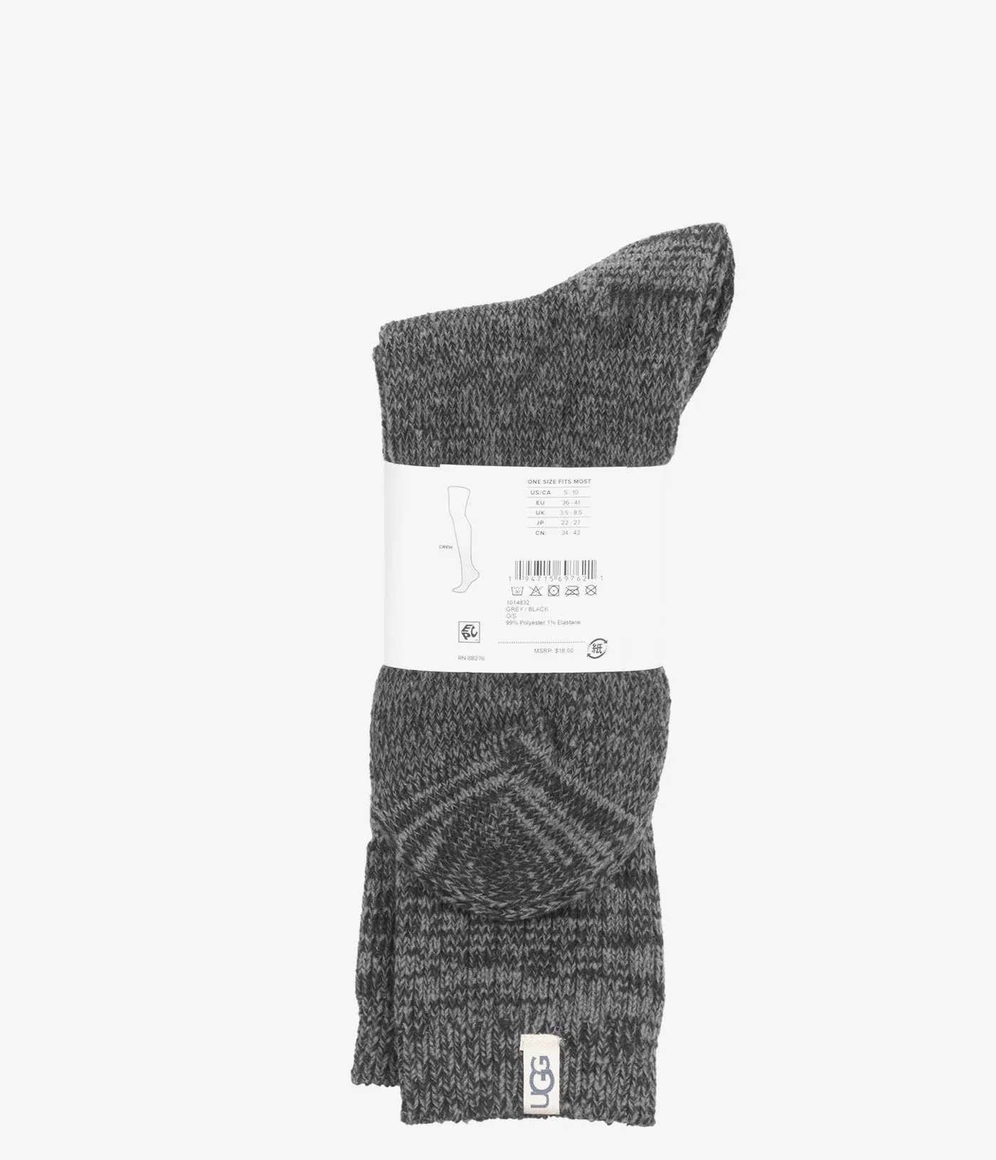 UGG Rib Knit Slouchy Crew Sock