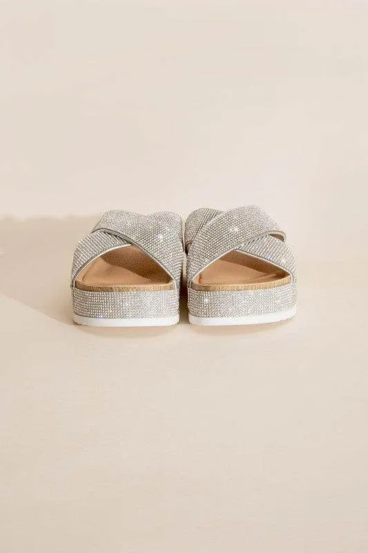 Womens Apollo Rhinestone Slides