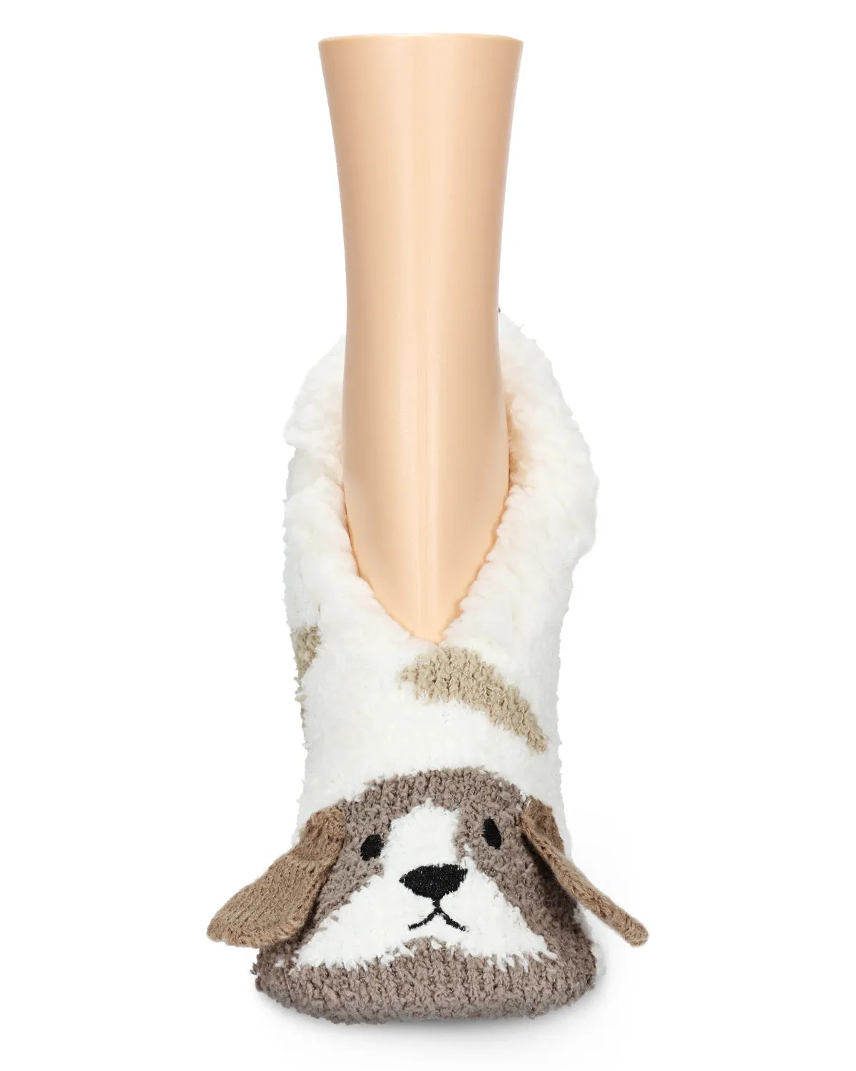 Women's Puppy Embellished Plush Lined Slippers