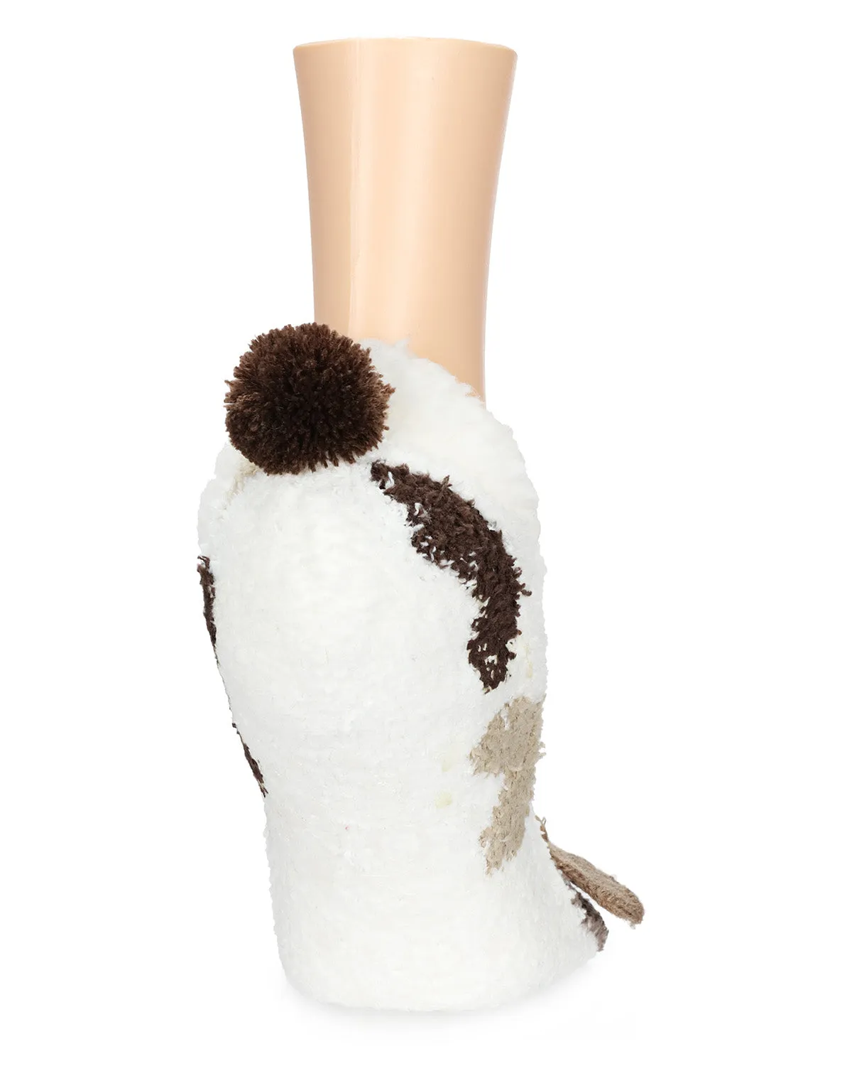 Women's Puppy Embellished Plush Lined Slippers