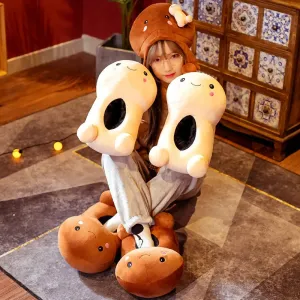 Zoe - Playful Plush Penis Slippers Seductively